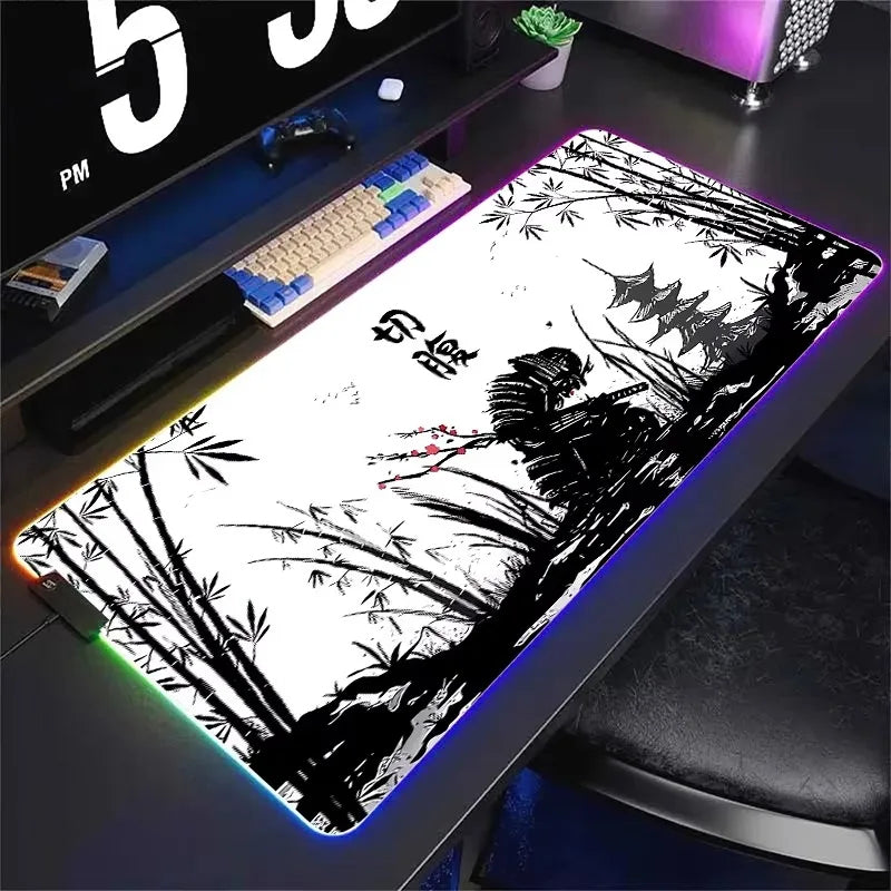 LED mouse pad with a futuristic design