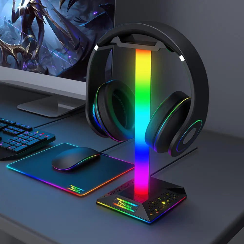 RGB Gaming Headset-Halter mit USB & Audioanschluss
