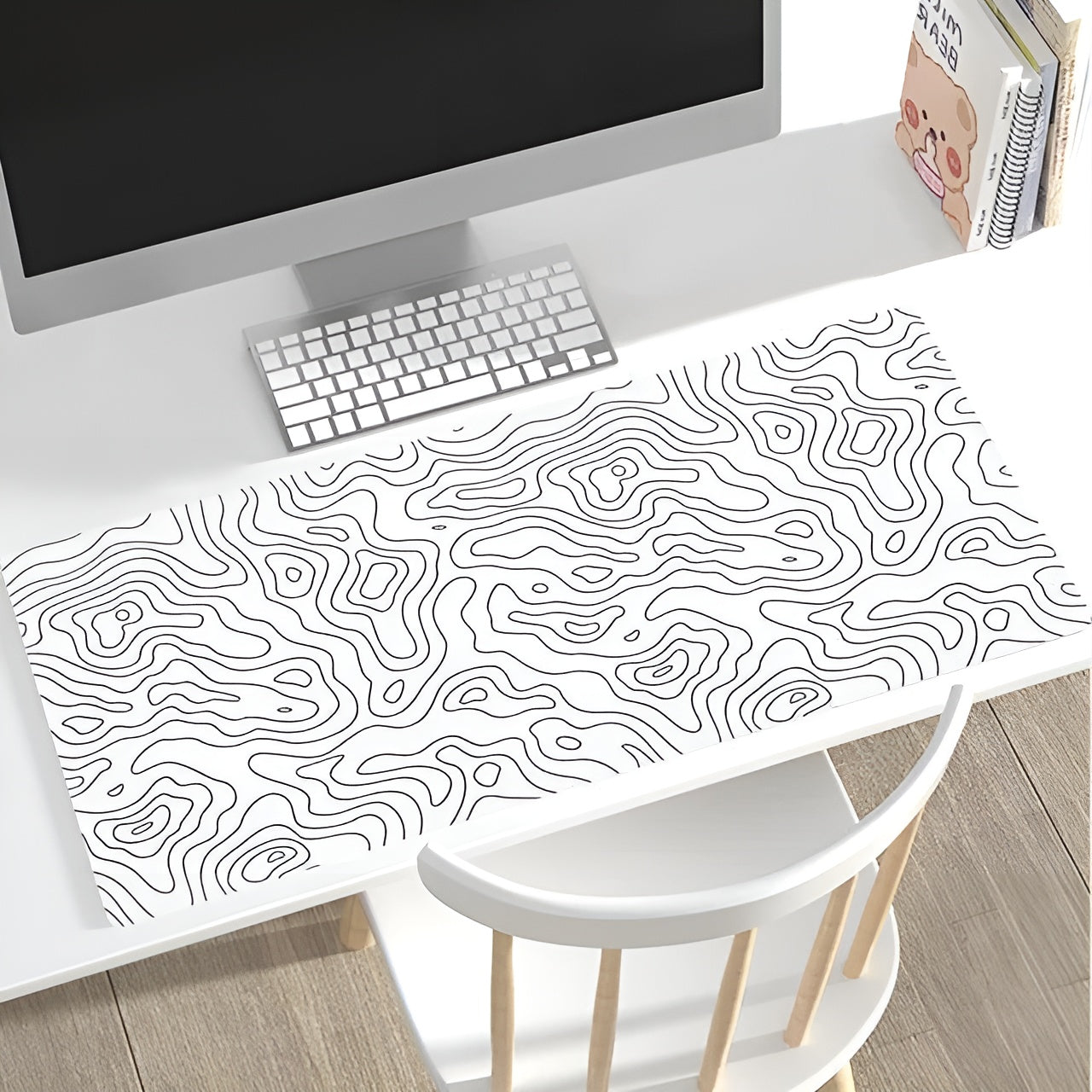 Gaming Mousepad mit Schwarz-Weiß Muster