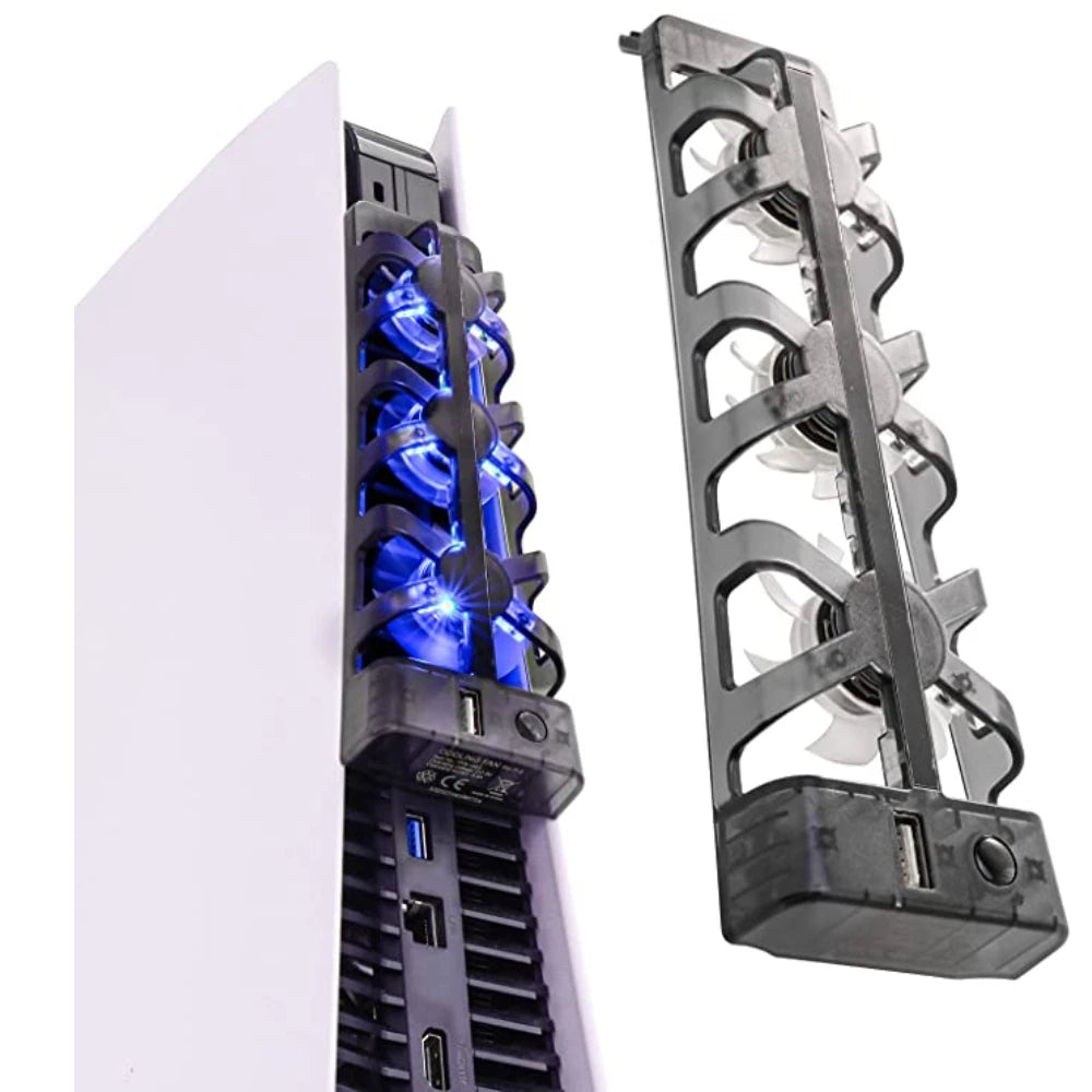 Effizienter PS5-Lüfter mit LED-Licht – Kühlsystem für Disc- & Digital-Editionen