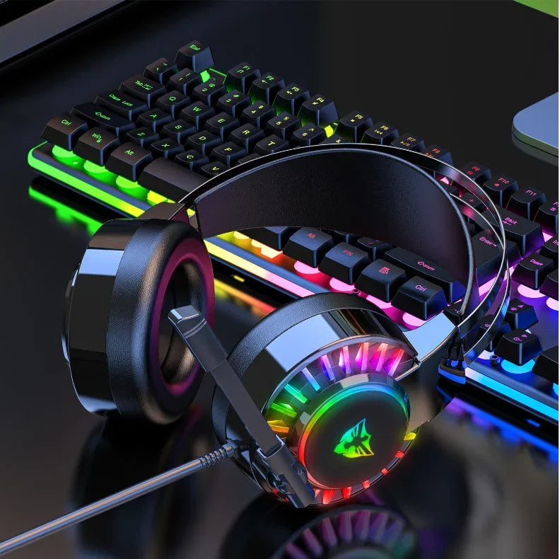 Bundle: RGB Gaming Headset + Halterung - Komplettset für Gamer