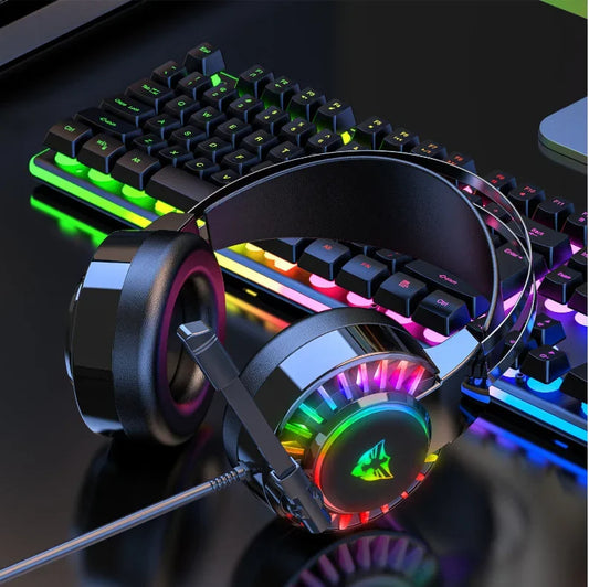 RGB Gaming-Headset mit 7.1 Surround, 360° Mikrofon & Geräuschunterdrückung