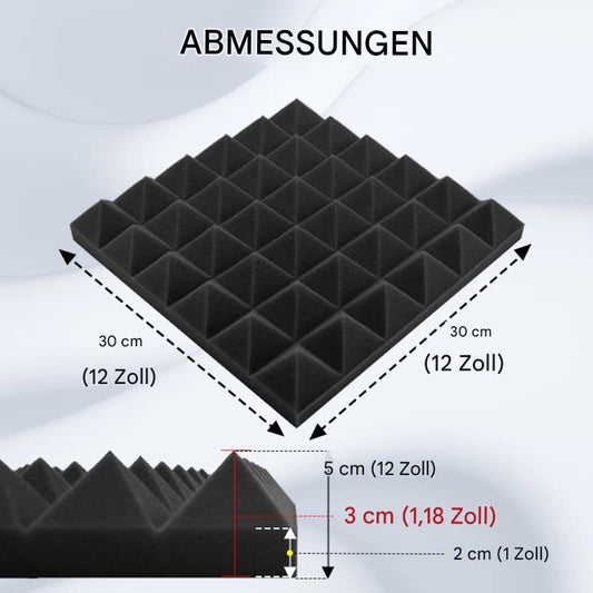 Schalldämmungsplatten - 6/12/24 Stück Schallschutz für Gaming Zimmer & Studio
