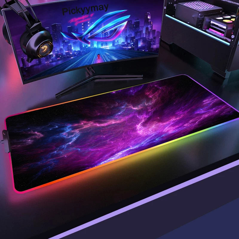 LED-Mousepad mit galaktischem Design