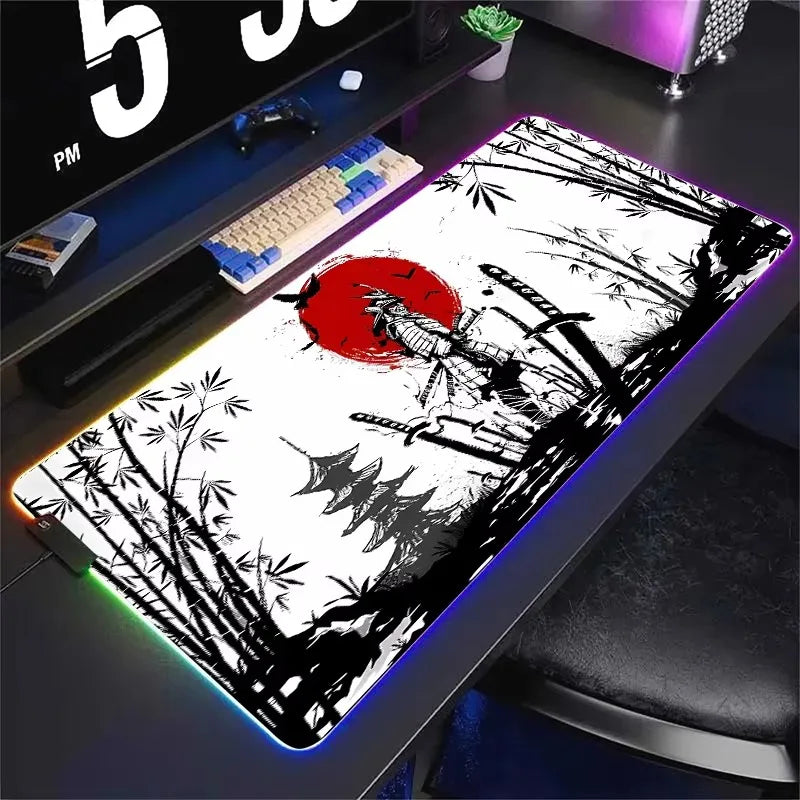 LED mouse pad with a futuristic design