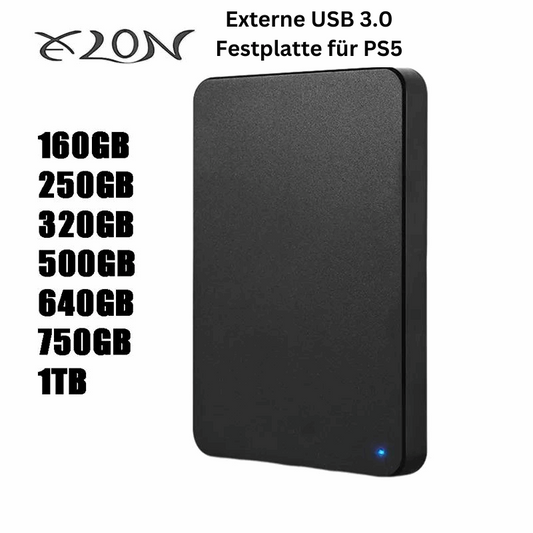 Externe USB 3.0 Festplatte für PS5