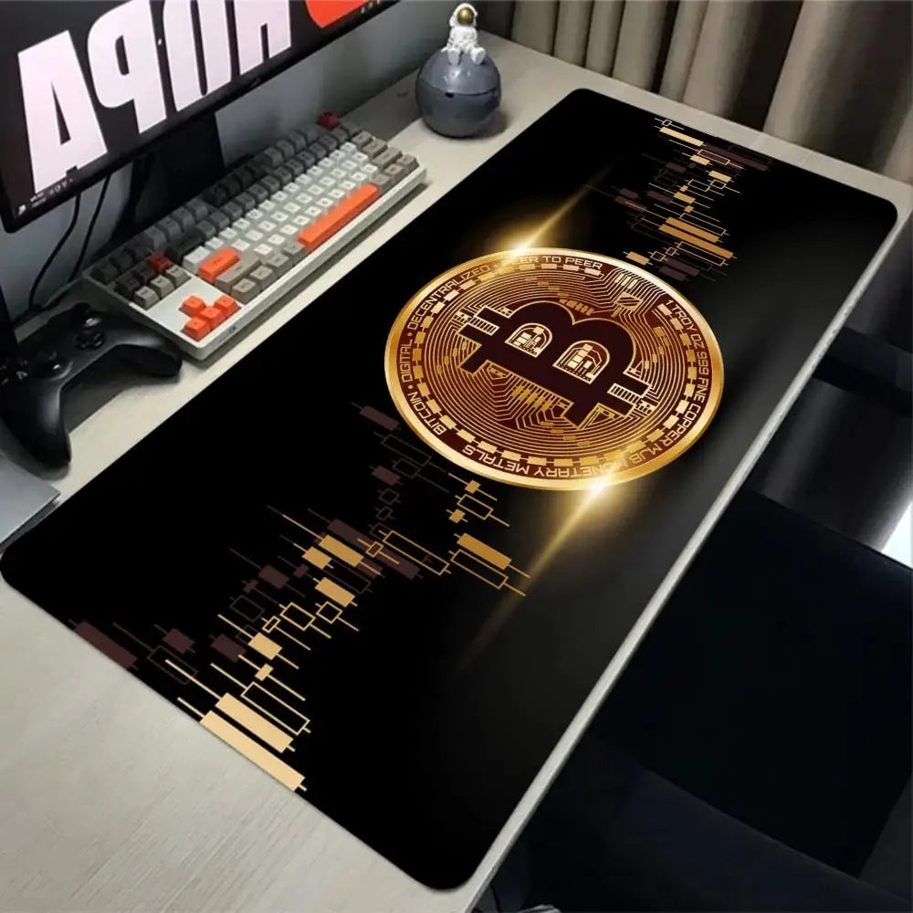 Gaming Mousepad mit Bitcoin Design