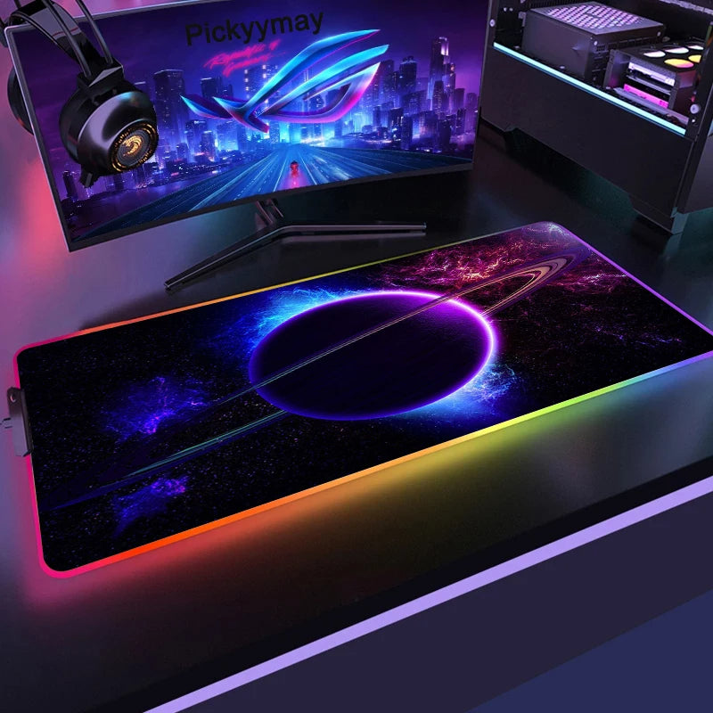 LED-Mousepad mit galaktischem Design