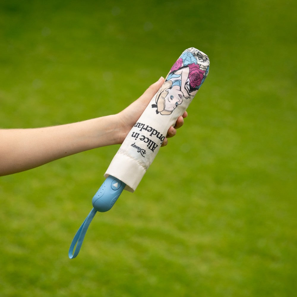 Disney Alice im Wunderland Regenschirm – Faltbar & Automatik (Ø 100 cm)