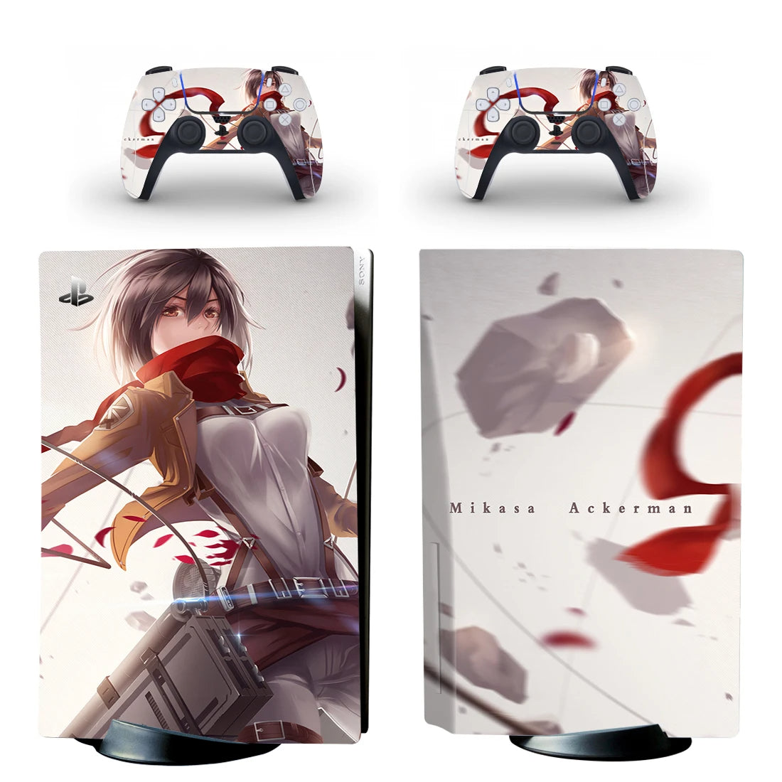 PS5 Aufkleber Skin mit Attack on Titan Motiv