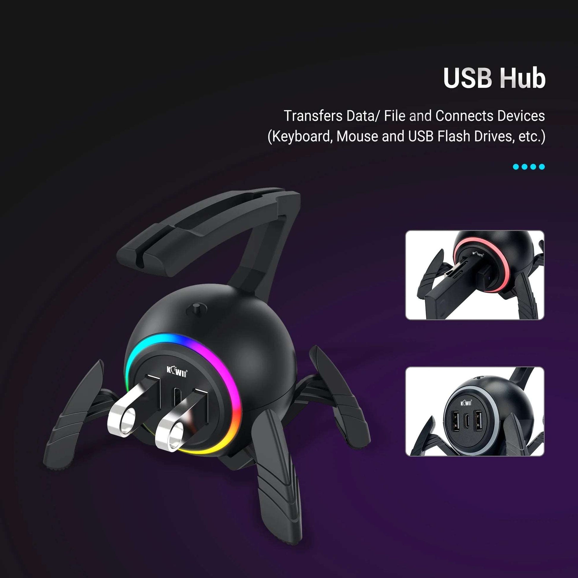 Maus Bungee mit 3 USB-Anschlüssen RGB