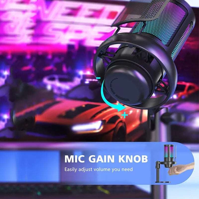 Professionelles Gaming Mikrofon RGB