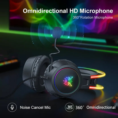 Gaming RGB Headset mit Katzenöhrchen