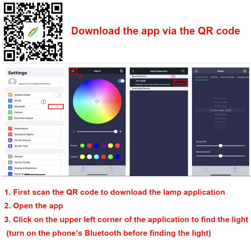 Rhytmus LED Umgebungslampe mit App-Steuerung