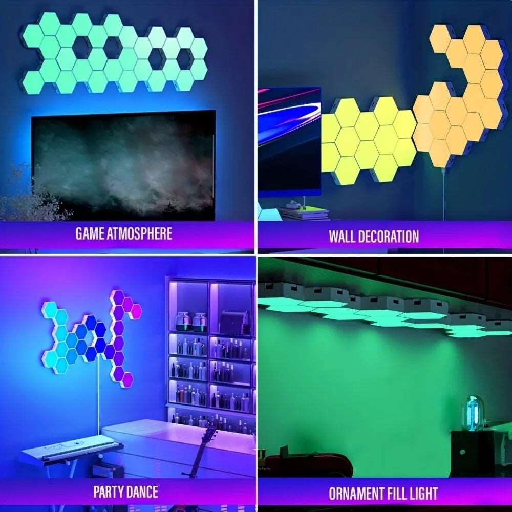 LED Sechseckige Rhytmus Lampe mit WiFi App