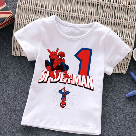 Spiderman Geburtstags T-Shirts für Kinder