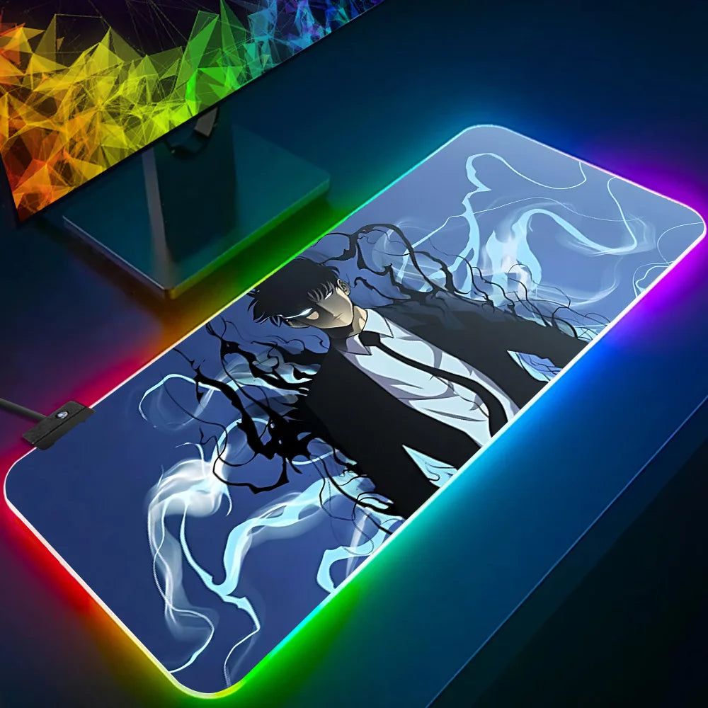 LED Gaming Mousepad mit Solo Leveling Design