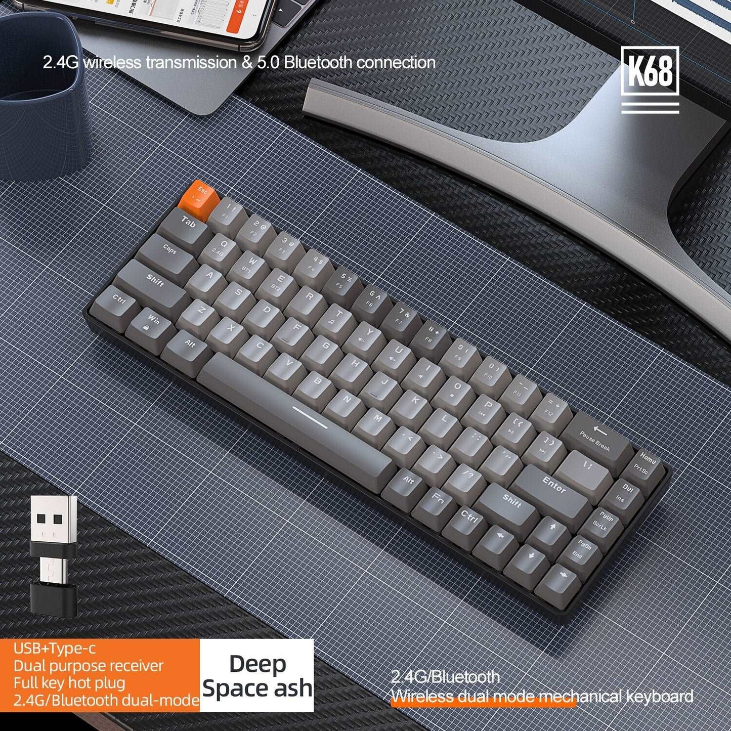 Drahtlose mechanische Gaming Tastatur
