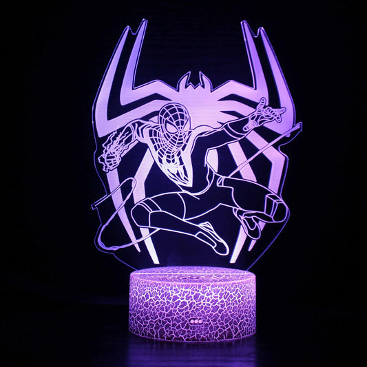 Spiderman 3D Lampe mit Farbsteuerung