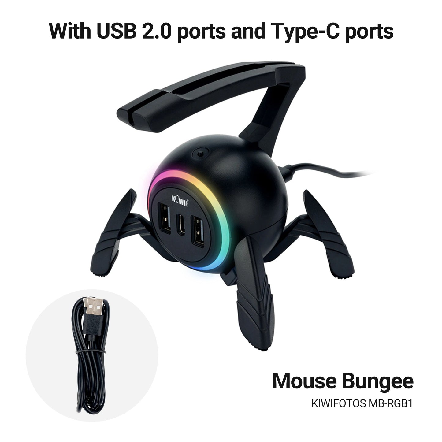 Maus Bungee mit 3 USB-Anschlüssen RGB