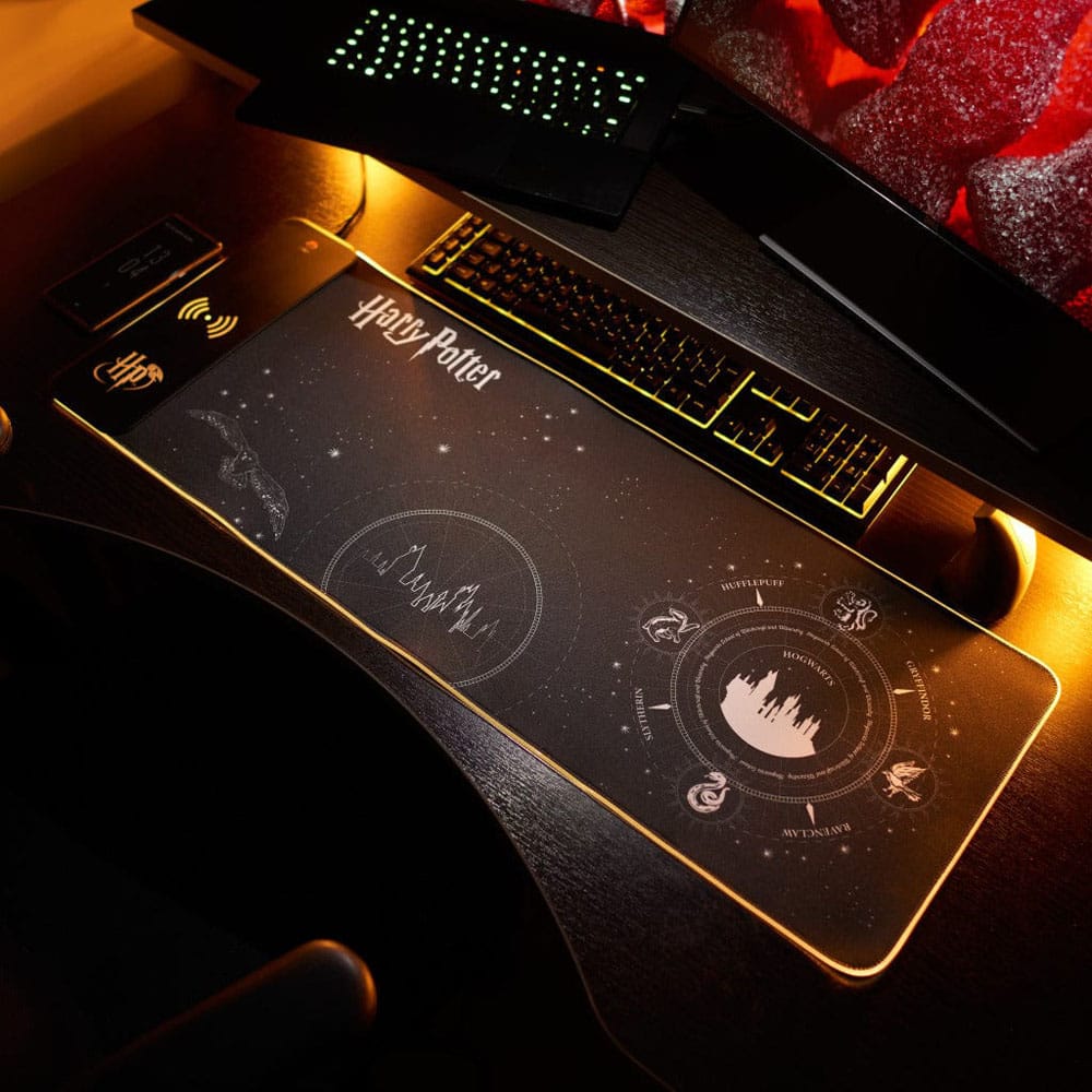 LED mouse pad with a futuristic design
