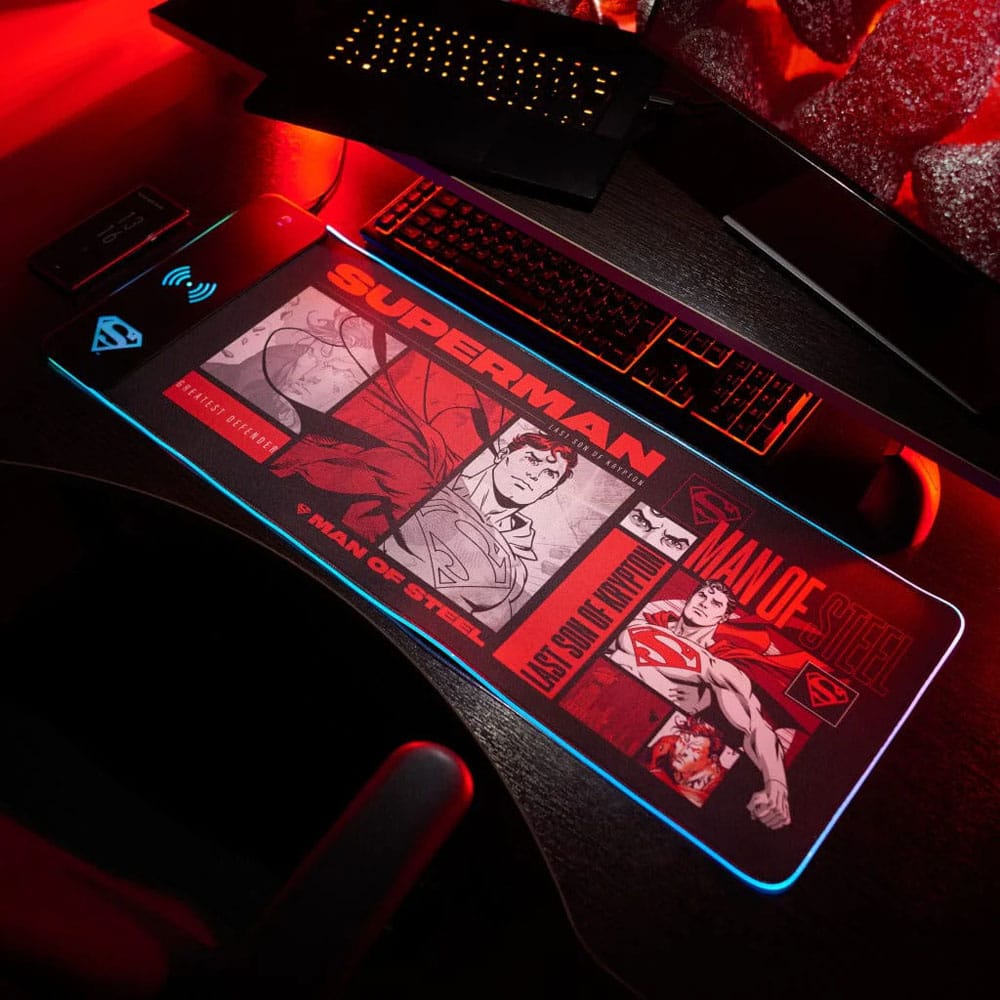 LED mouse pad with a futuristic design