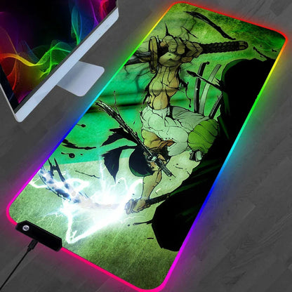 LED mouse pad with a futuristic design