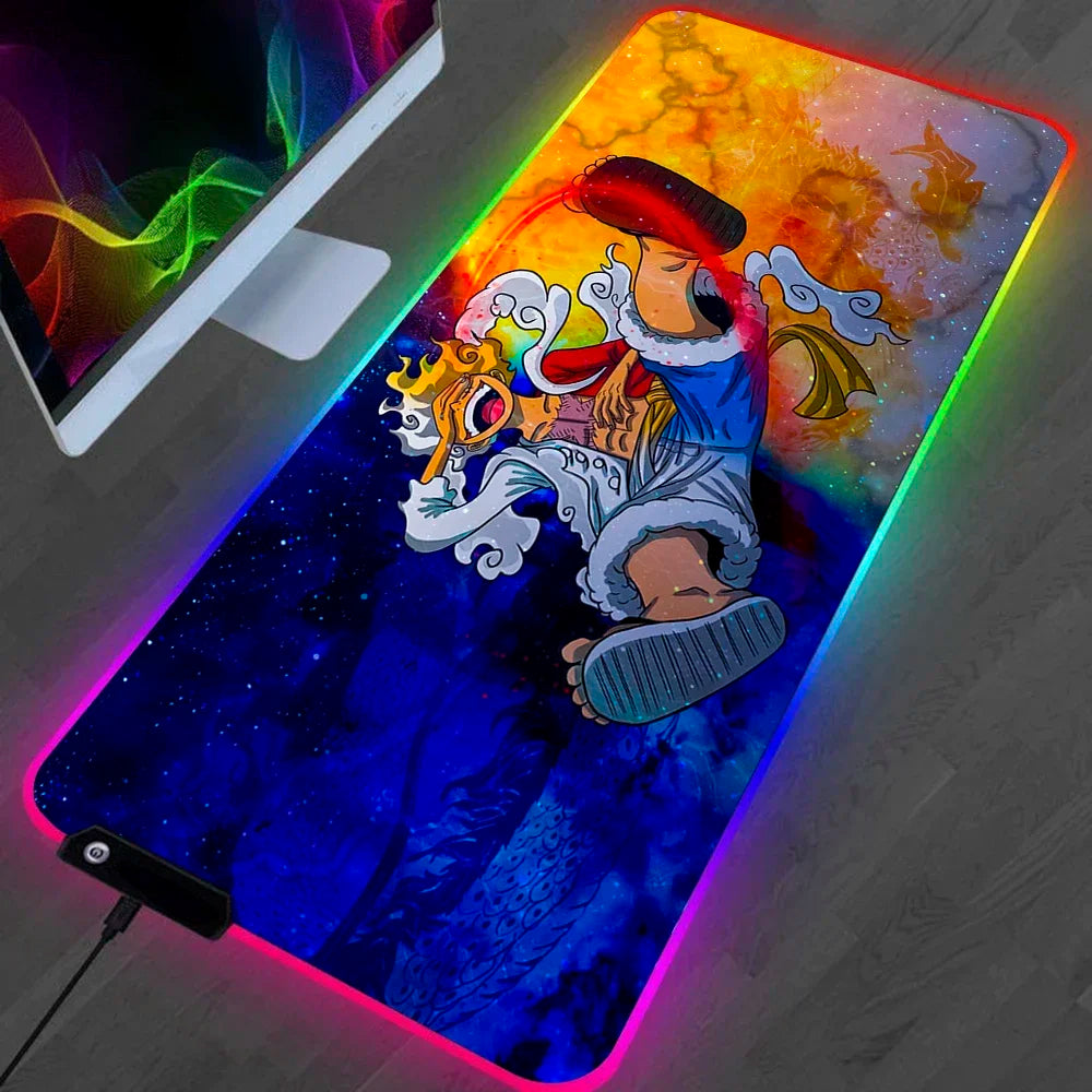 LED mouse pad with a futuristic design