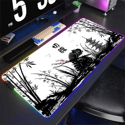 LED mouse pad with a futuristic design