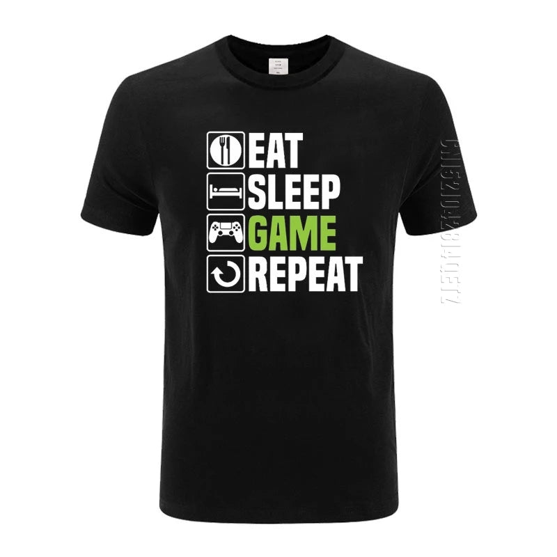 EAT SLEEP GAME REPEAT - T-Shirt