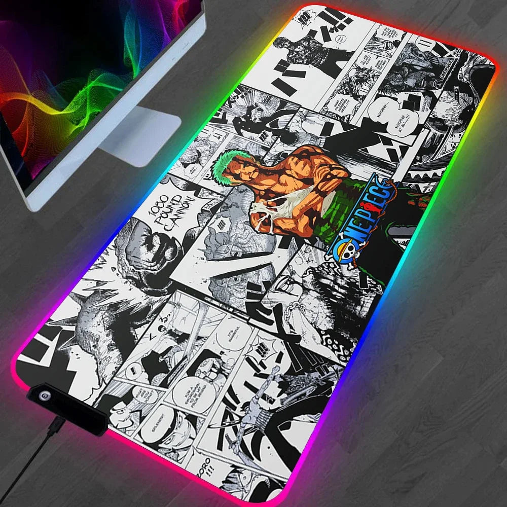 LED mouse pad with a futuristic design