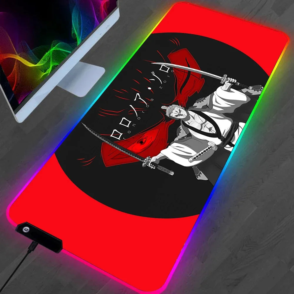 LED mouse pad with a futuristic design