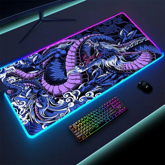 LED mouse pad with a futuristic design