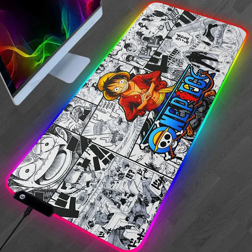 LED mouse pad with a futuristic design