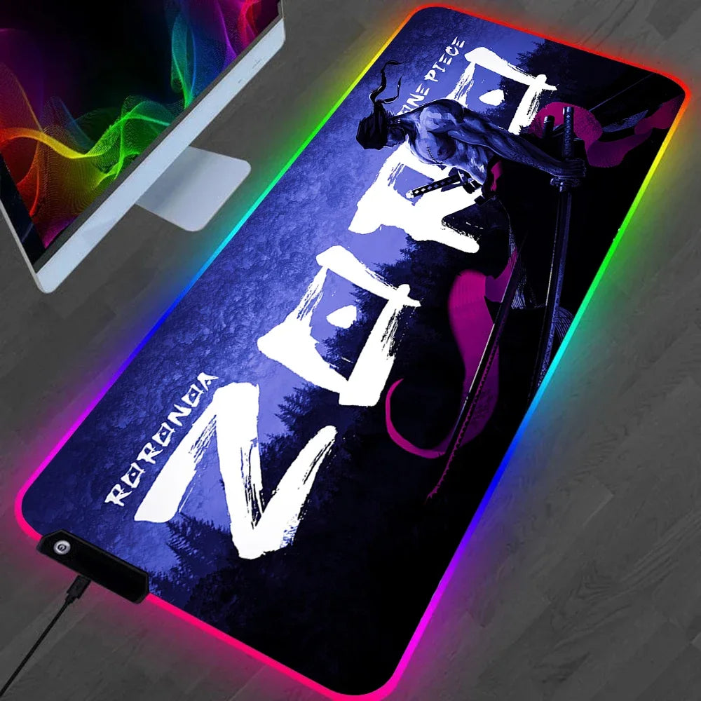 LED mouse pad with a futuristic design