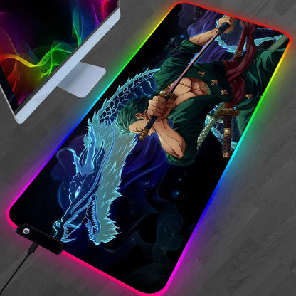 LED mouse pad with a futuristic design