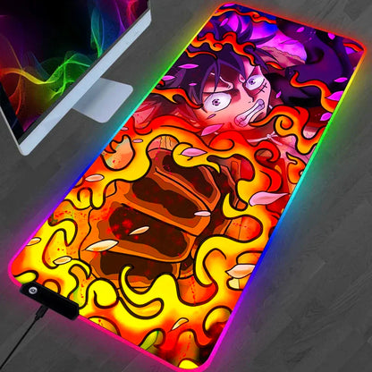 LED mouse pad with a futuristic design