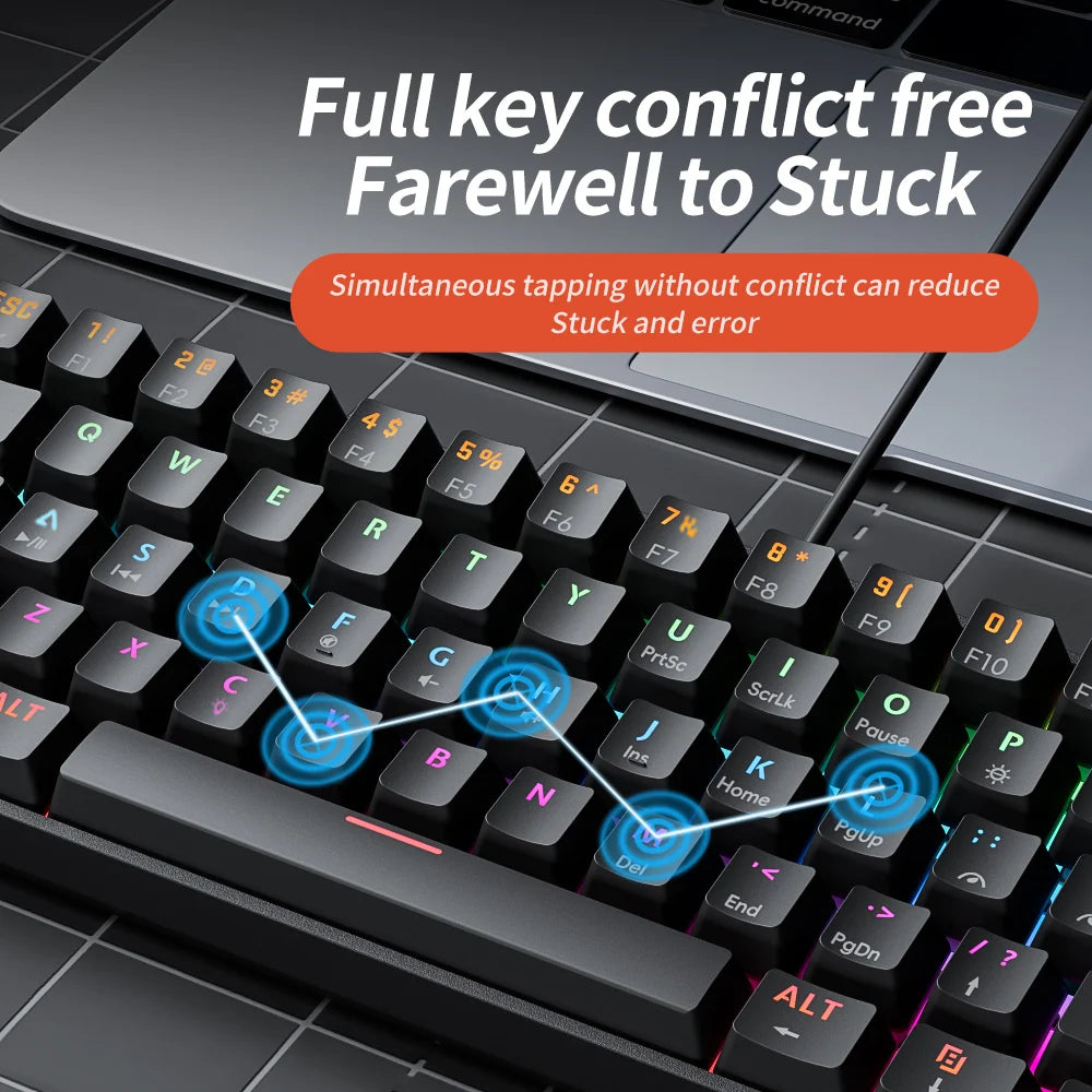 Kompaktes RGB Mechanical Keyboard für echte FPS-Gamer 60%