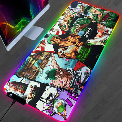 LED mouse pad with a futuristic design