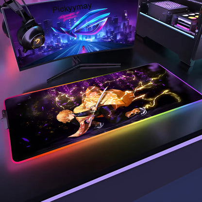 LED Gaming Mousepad mit Demon Slayer Design