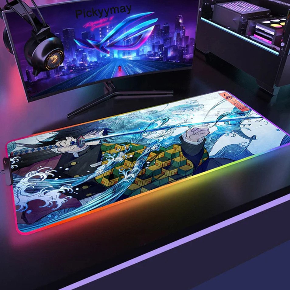 LED Gaming Mousepad mit Demon Slayer Design