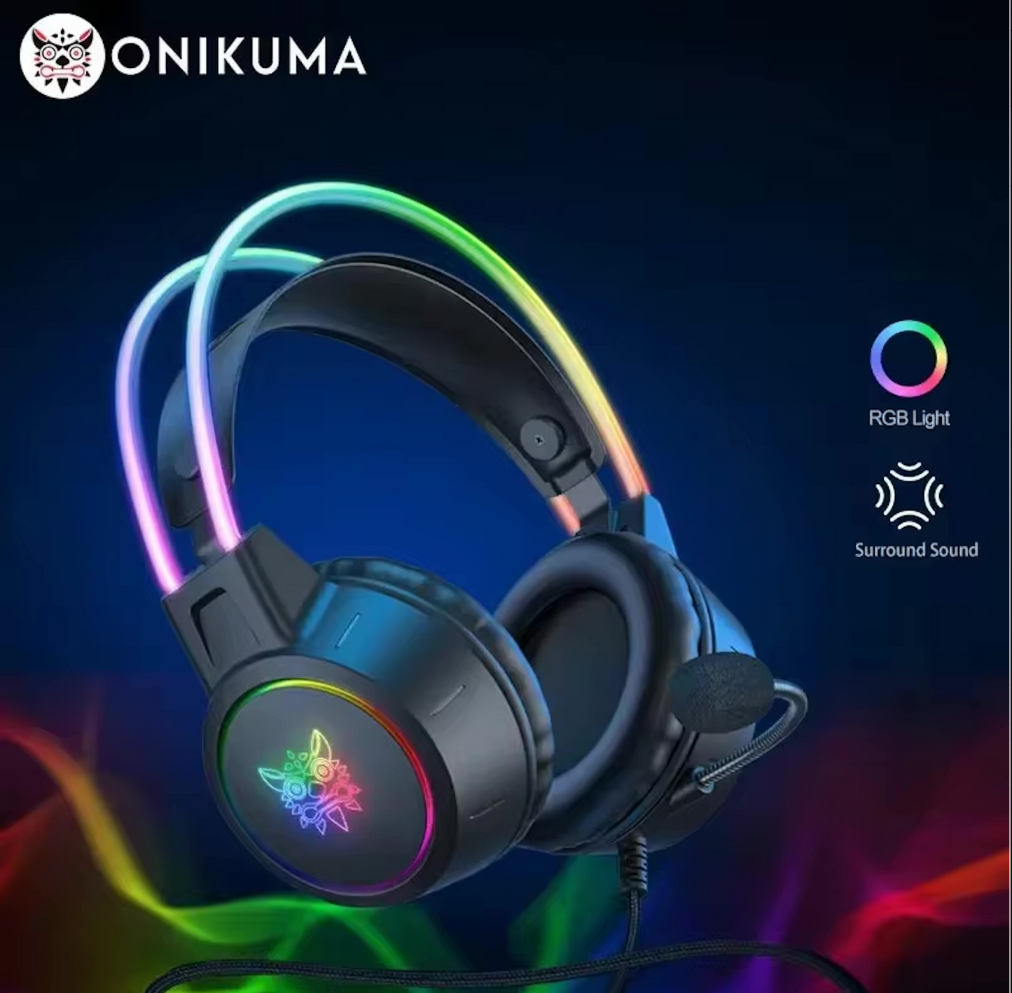 Gaming RGB headset with cat ears