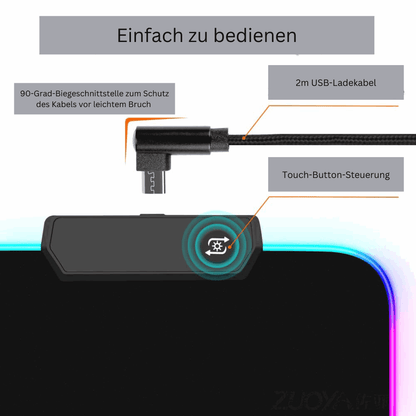 LED Gaming Mousepad mit Demon Slayer Design