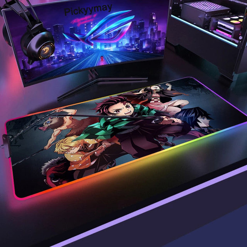 LED Gaming Mousepad mit Demon Slayer Design