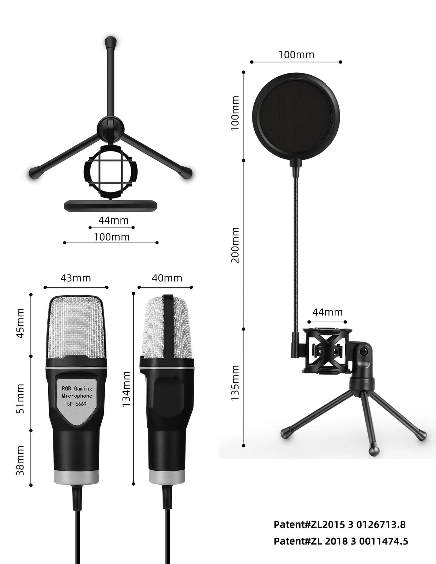 USB microphone for gaming and streaming