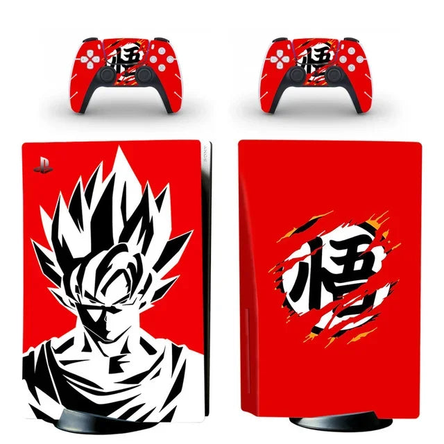 PS5 Aufkleber Skin mit Dragon Ball Motiv