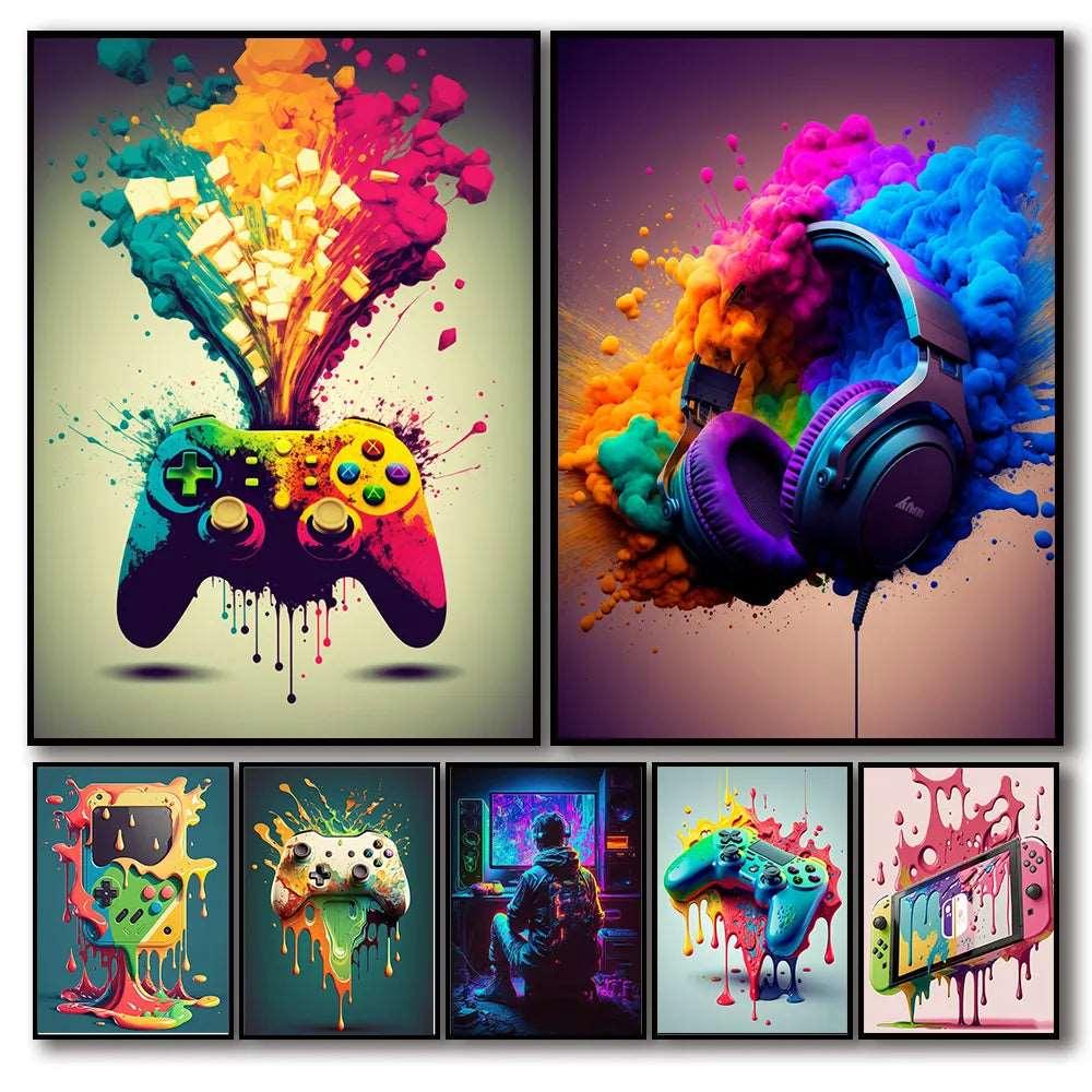 Bunte Gaming Poster