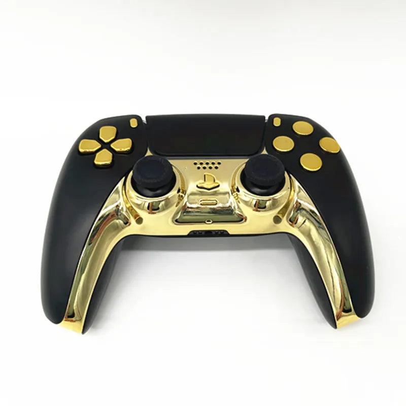 PS5 Controller Gehäuse Gold-Mattschwarz