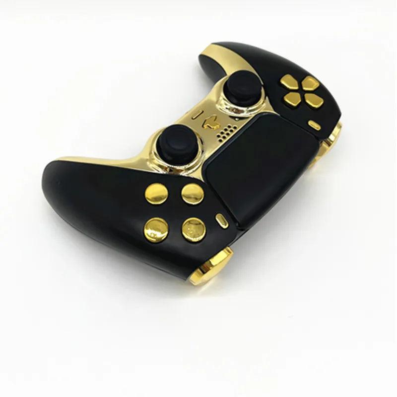 PS5 Controller Gehäuse Gold-Mattschwarz