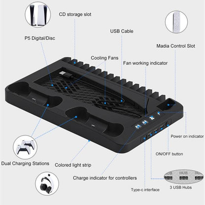 PS5 cooling station with RGB light